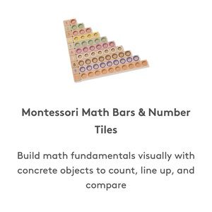 Lovevery Math Bars & Number Tiles and Number Sense Nature Counters